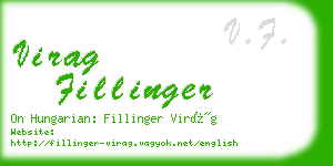 virag fillinger business card